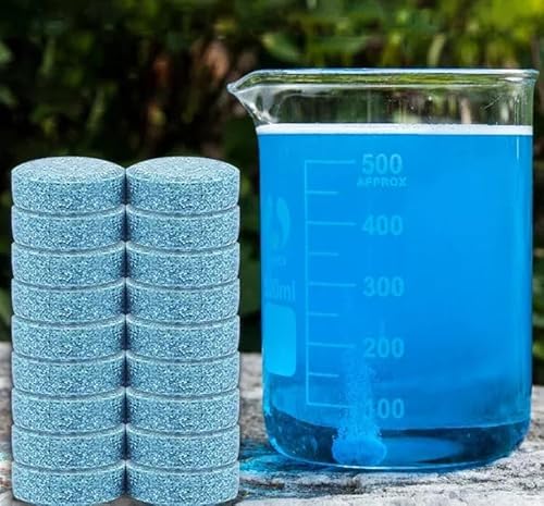 20 Pcs Windshield Effervescent Wiper Tablet – Solid Car Washer Fluid Concentrate for Windshield, Window & Glass Cleaning (Room, Kitchen, Auto)