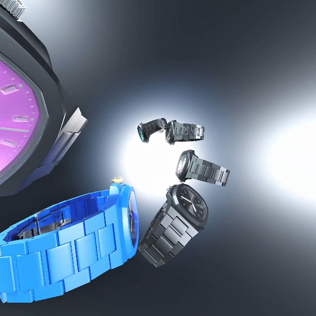Orologio Uomo e Donna Elegante con Cassa in Policarbonato 40,5 x 8,8 mm, Quadrante Ottagonale Nero, Cinturino Nero e Movimento al Quarzo Giapponese - Impermeabile 5 ATM, Leggero e Resistente