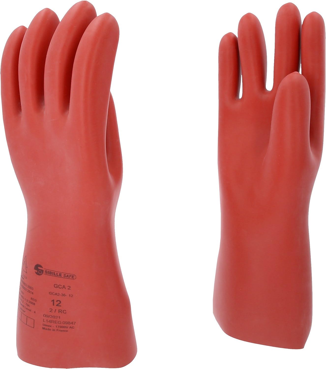 KS Tools 117.0095 Elektriker-Schutzhandschuh mit mechanischem- und Wärmeschutz | Größe 12 | Klasse 2 [17.000 V] | rot