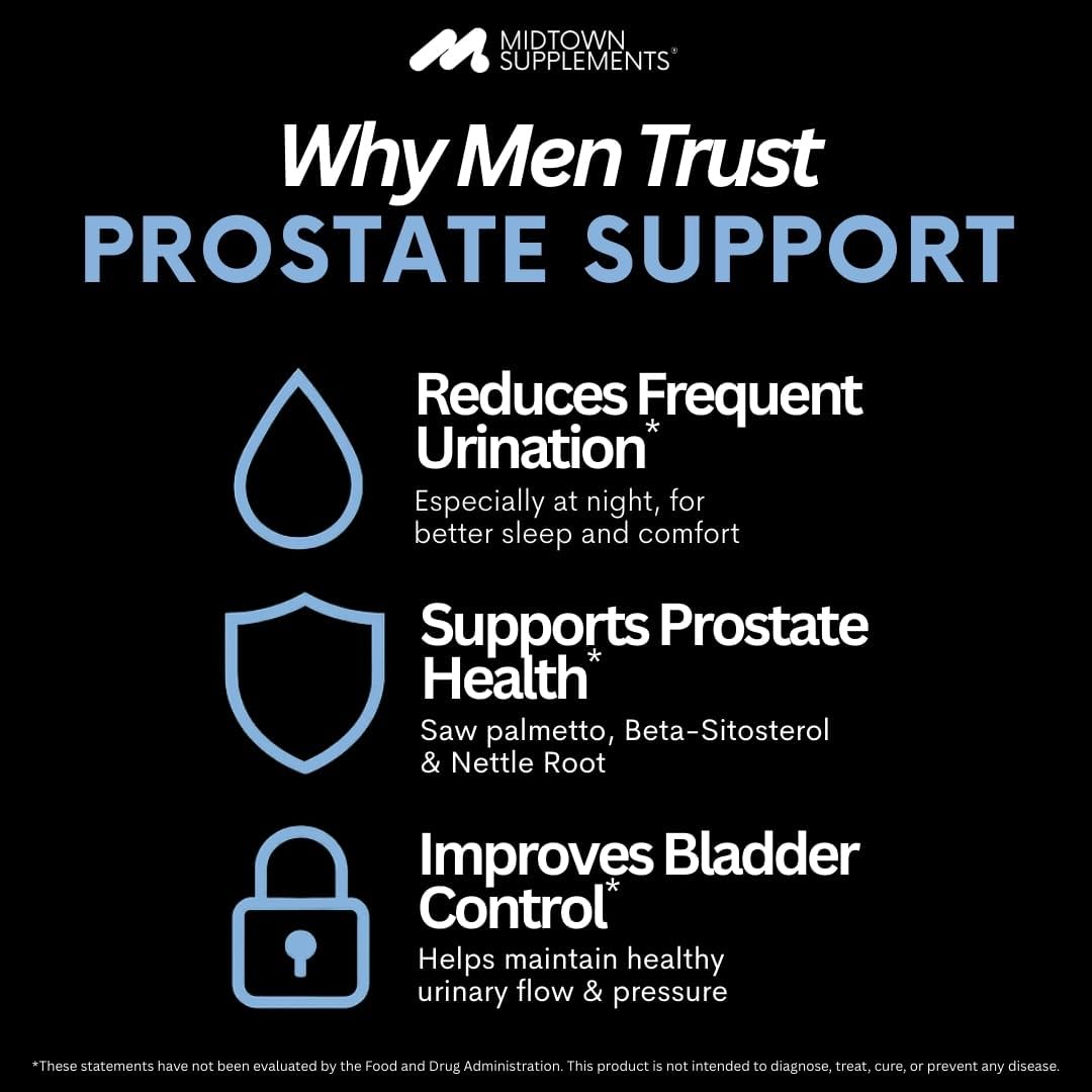 Prostate Supplements for Men, Saw Palmetto for Men - Prostate Health Supplements, Prostate Support with Pygeum and Stinging Nettle, Saw Palmetto Extract Supplements for Men’s Life Health - Image 4
