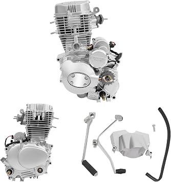 200cc 250cc 4 Stroke ATV Engine Motor Kit, 14KW 5-Speed Transmission Single Cylinder Electric & Kick Start Vertical Engine Motor for Dirt Bike ATV