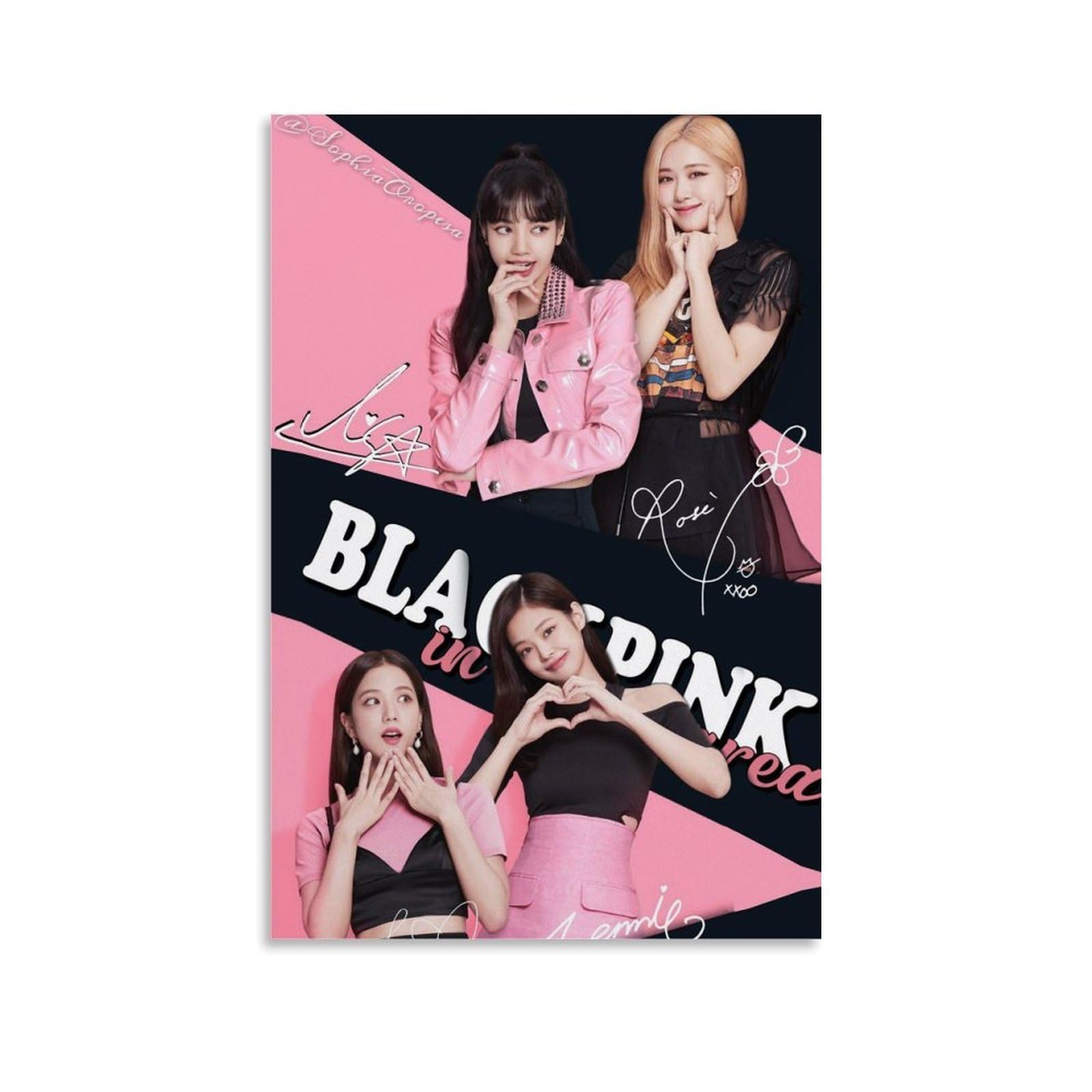 Big Fun blackpink how you like that jennie HD Creativity HD Hot Poster Decorative Painting Canvas Wall Art Living Room Posters Bedroom Painting