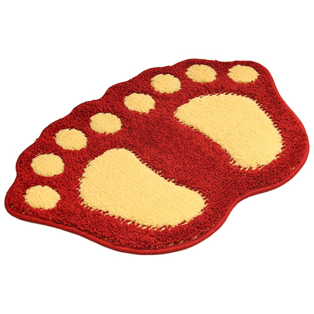 G-LIKE Cute Paw Shaped Bathroom Rug Non-Slip Bath Mat 15.7" X 23.6"(40cm X 60cm), Toilet Bathtub Doormat Absorbent Quick-drying Washable Durable — image 1