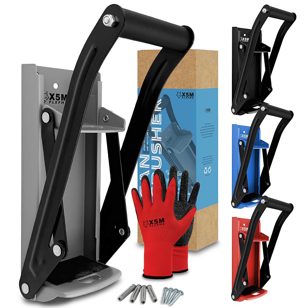 16oz 12oz metal Can Crusher Wall Mounted?Aluminum Can Crushers Heavy Duty?Can Crushers for Recyclings With Bottle Opener and Non-Slip Mat for Recycling?Home Improvement Must Haves by X5MPLXPMX