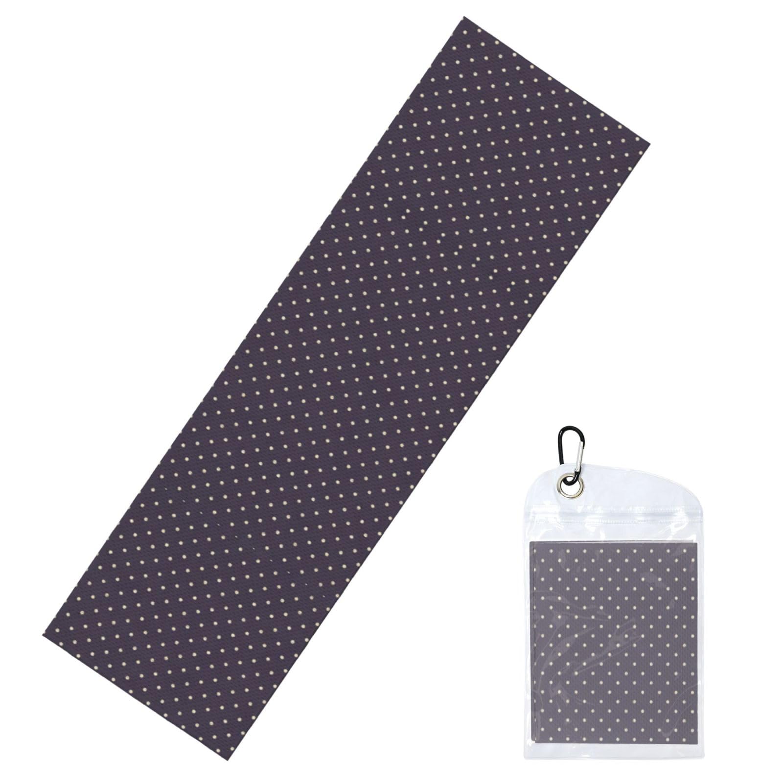 DUYIOKH Purple Wave Point Print Cooling Towel, Portable Towel for Gym Workout Golf Beach World Cup Sports Hot Weather