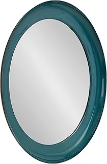 Kate and Laurel Laranya Modern Round Mirror; 22 Inch Diameter; Teal and ...