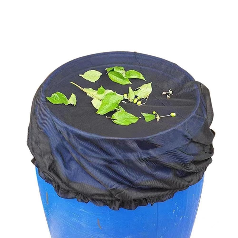 Housse Filet Pour Récupérateur D'Eau De Pluie - Cordon De Serrage Réglable - Diamètre Jusqu'à 100 Cm - Polyester - 8