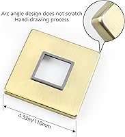 Vista 8 de SKOWLL Kit de Válvula de Ducha Oro Cepillado Kit de Ajuste de Válvula de Mango de Ducha, Montaje en Pared Función Única Kit de Válvula de Control