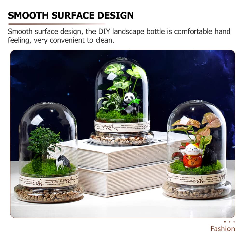 Cabilock Cloche en Verre décorative pour Plantes Terrarium Bougeoir Biosphère Succulentes Bonsaï Décoration de Table