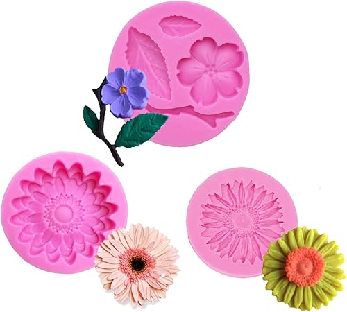 Vista 42 de Molde de jabón de silicona con forma de flor de rosa 3D en 3D, molde de pastel de chocolate, hecho a mano, decoración de fondant, herramientas