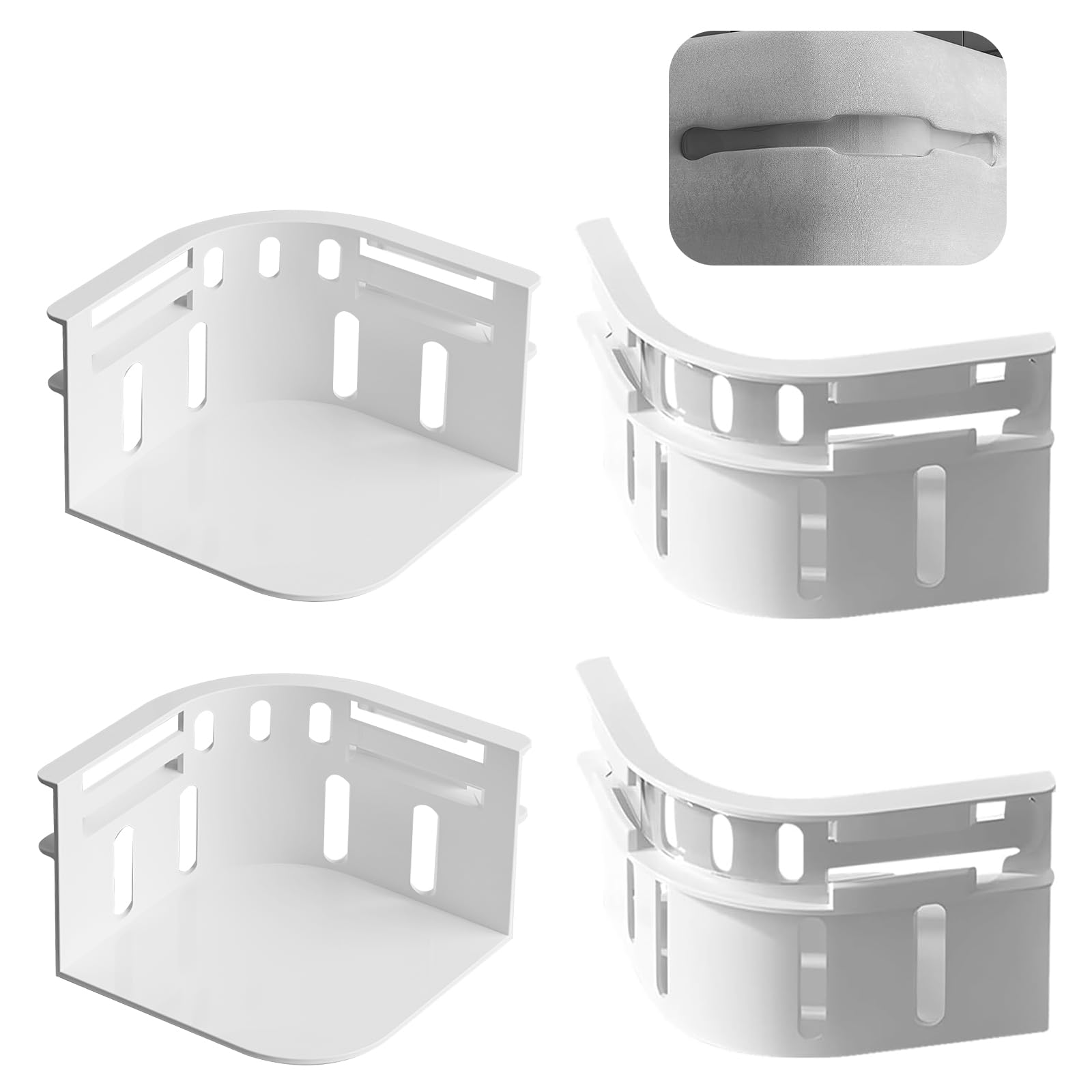 SZXINYAN Bed Sheet Holder Corner,Fitted Sheet Holder,All Bed Sheet Holders with Adjustable Straps for Secure fit on Any Mattress, Easy Installation, White 4PCS