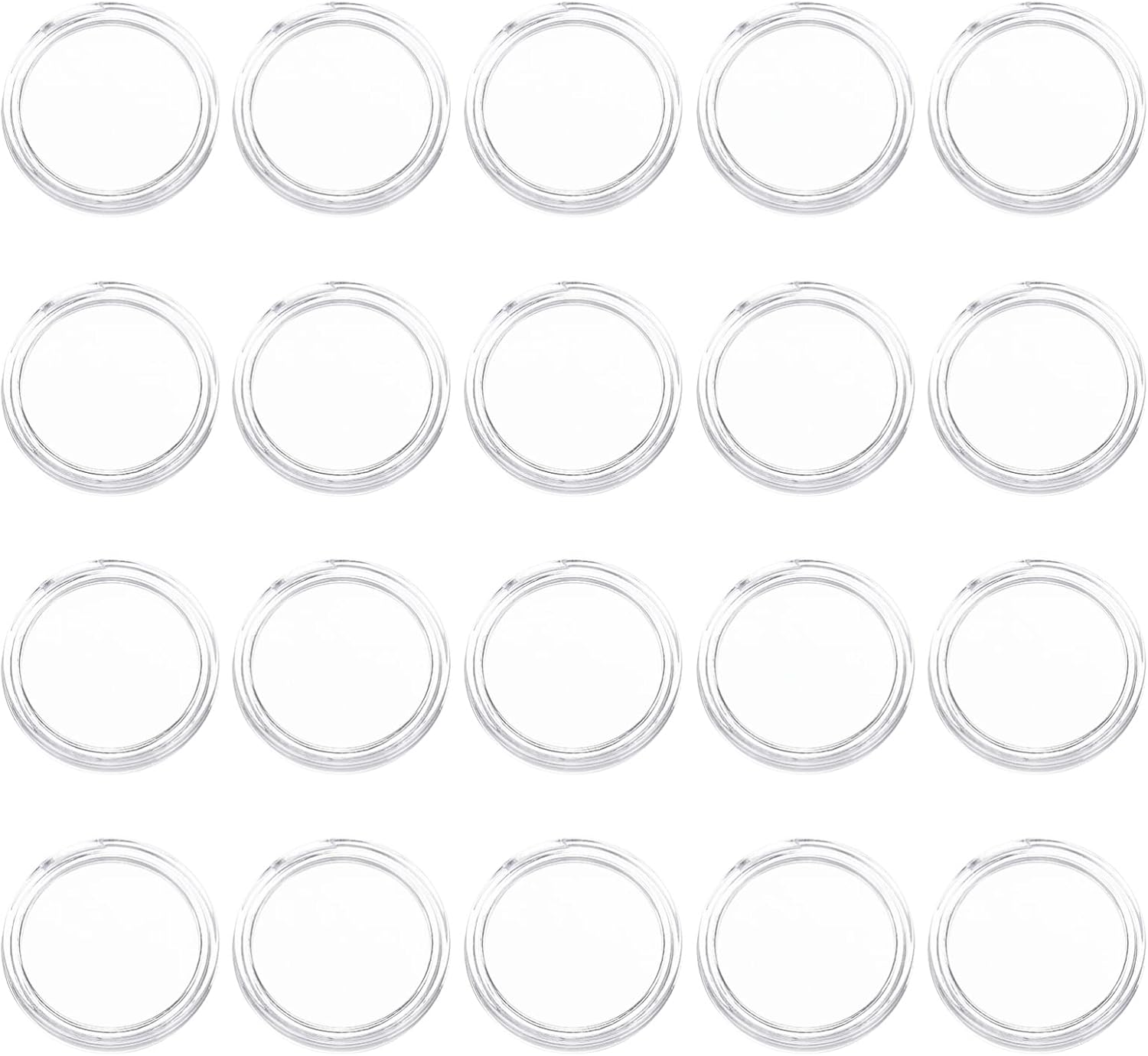 Coin Holders Coin Capsules 100pcs 21mm Coins Protectors Plastic Coin