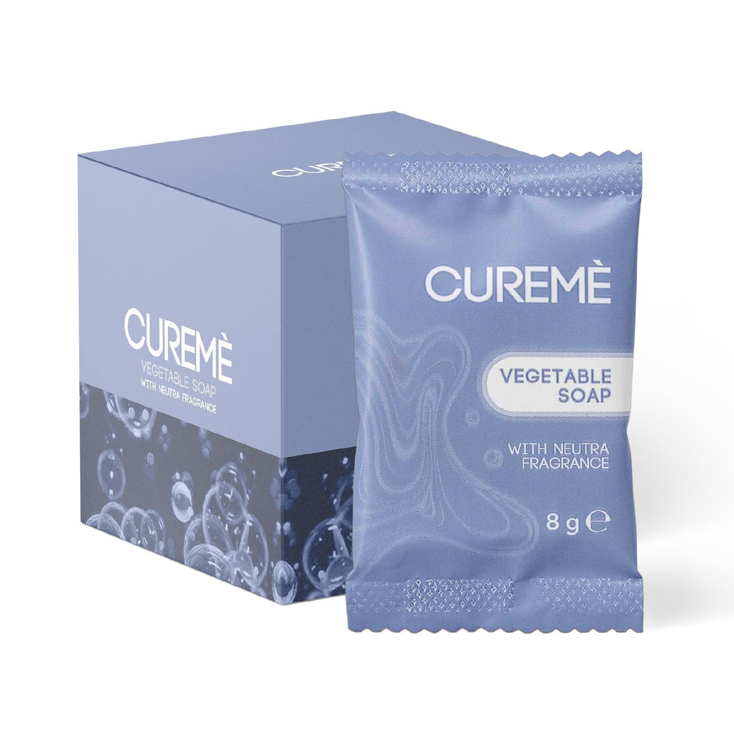 100 Mini Saponetta Corpo/Mani Vegetale -8G Monouso- Saponette Cortesia Hotel, B&B, Ospedali e Uffici | Formula Naturale Delicata, Packaging Ecologico, Made in Italy