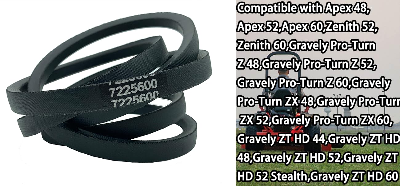 RTPOWER Replaces 07225600 Drive Belt 1/2