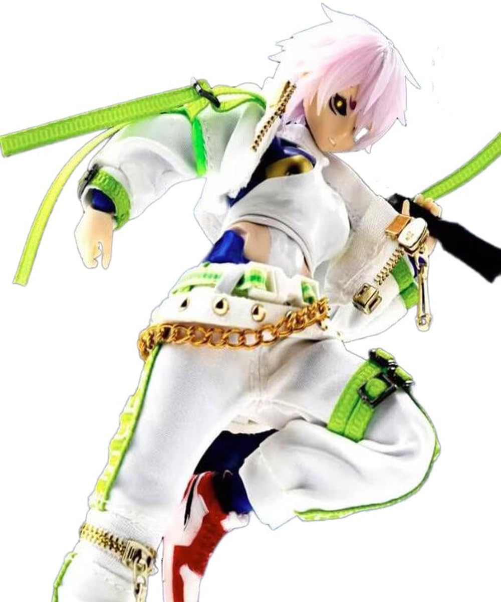 HiPlay ATStory Vestiti Per Action Figure 1/12 - Crop Top Nero Maniche Corte, Per Bambole Mecha Girl