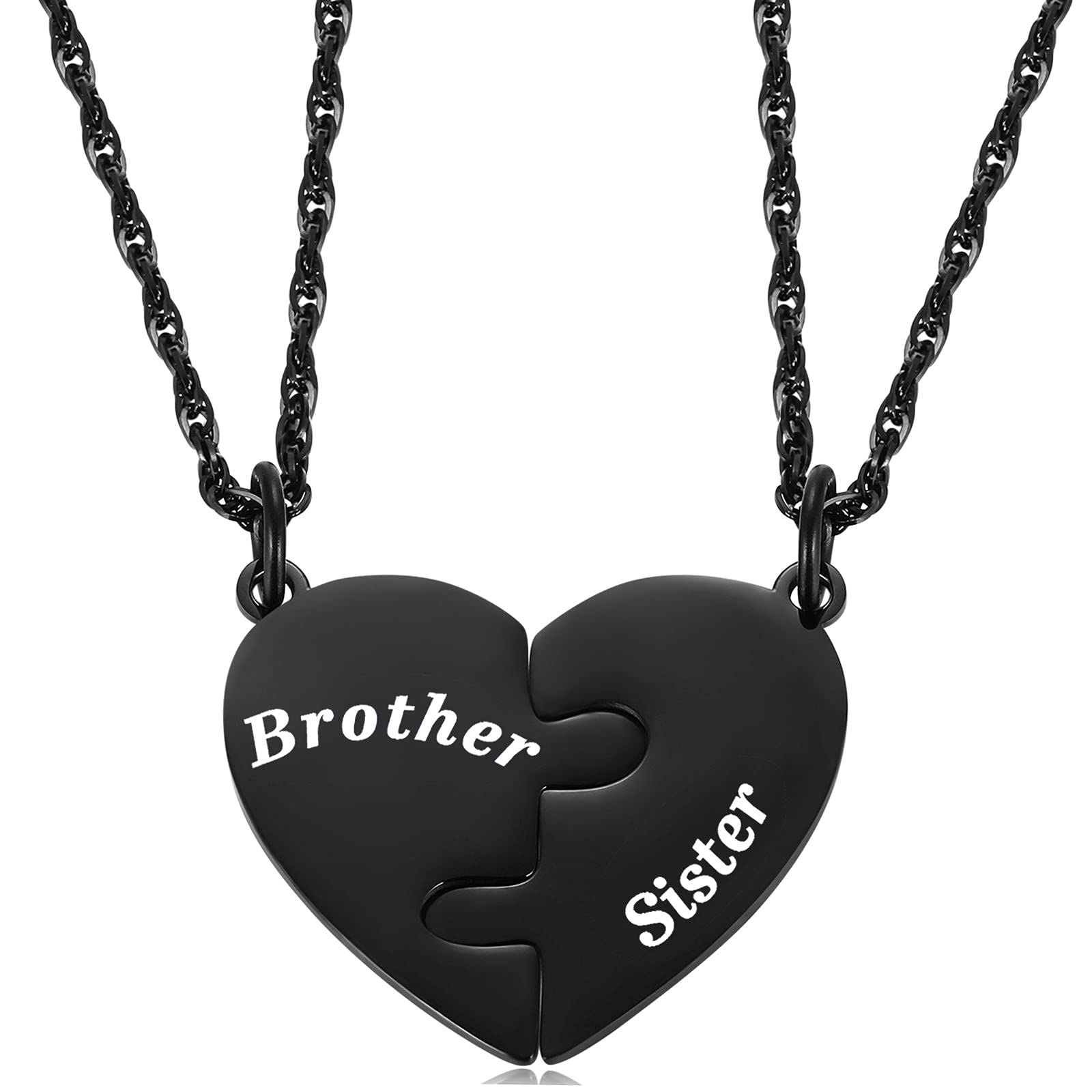 Ralukiia Mother &amp; Son Heart Matching Necklace Set - Graduation, Birthday Jewelry