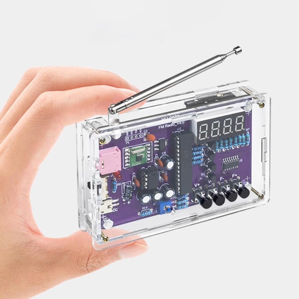Kit de Radio FM para Soldadura DIY Circuito Electrónico y Carcasa, Proyecto de Ensamblaje para Principiantes, Accesorios para Práctica de Soldadura y Aprendizaje Stem Educativo