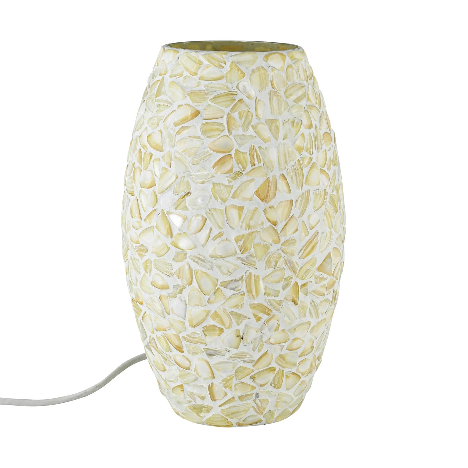 Boho Tischlampe Tiaga Motiv 2 handgefertigt aus Glas-Mosaik Dekoration