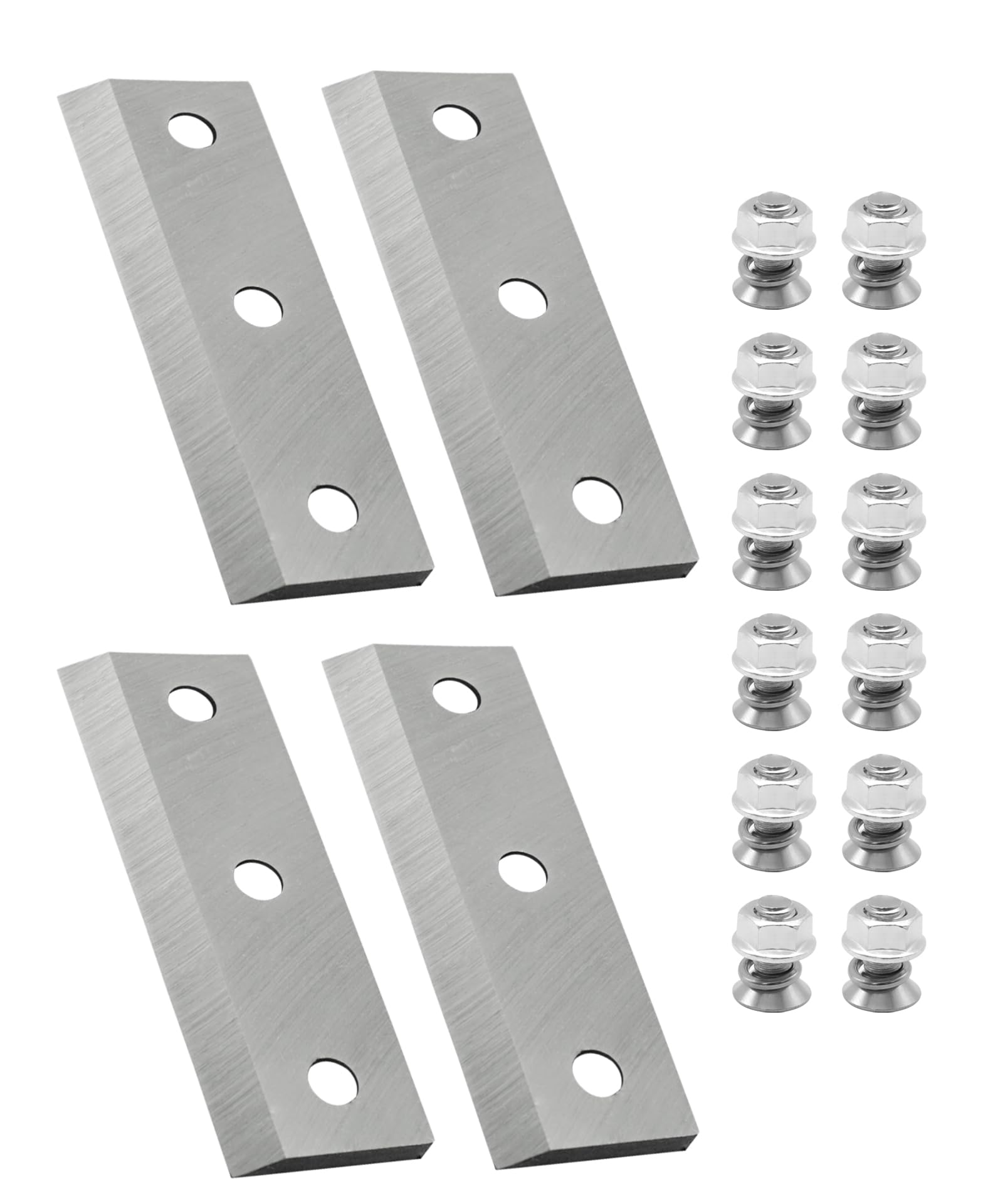 Paquete de 4 cuchillas de madera con tornillo compatibles con Greatcircleusa GUO054 Mini trituradora de madera de acero, EFCUT C30, C30 Mini, C30 Lite y trituradoras de madera 3 en 1
