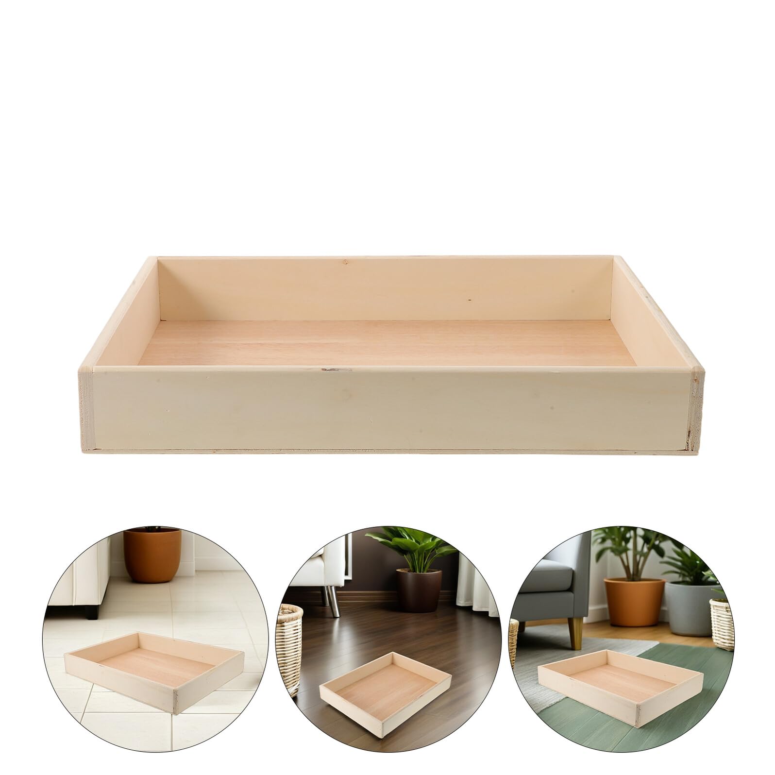 Bandeja de Arena Zen Japonesa de Madera Natural 40x30x6 Cm para Meditación y Decoración de Escritorio, Mini Bandeja Organizadora de Accesorios de Jardín Zen para Oficina y Hogar