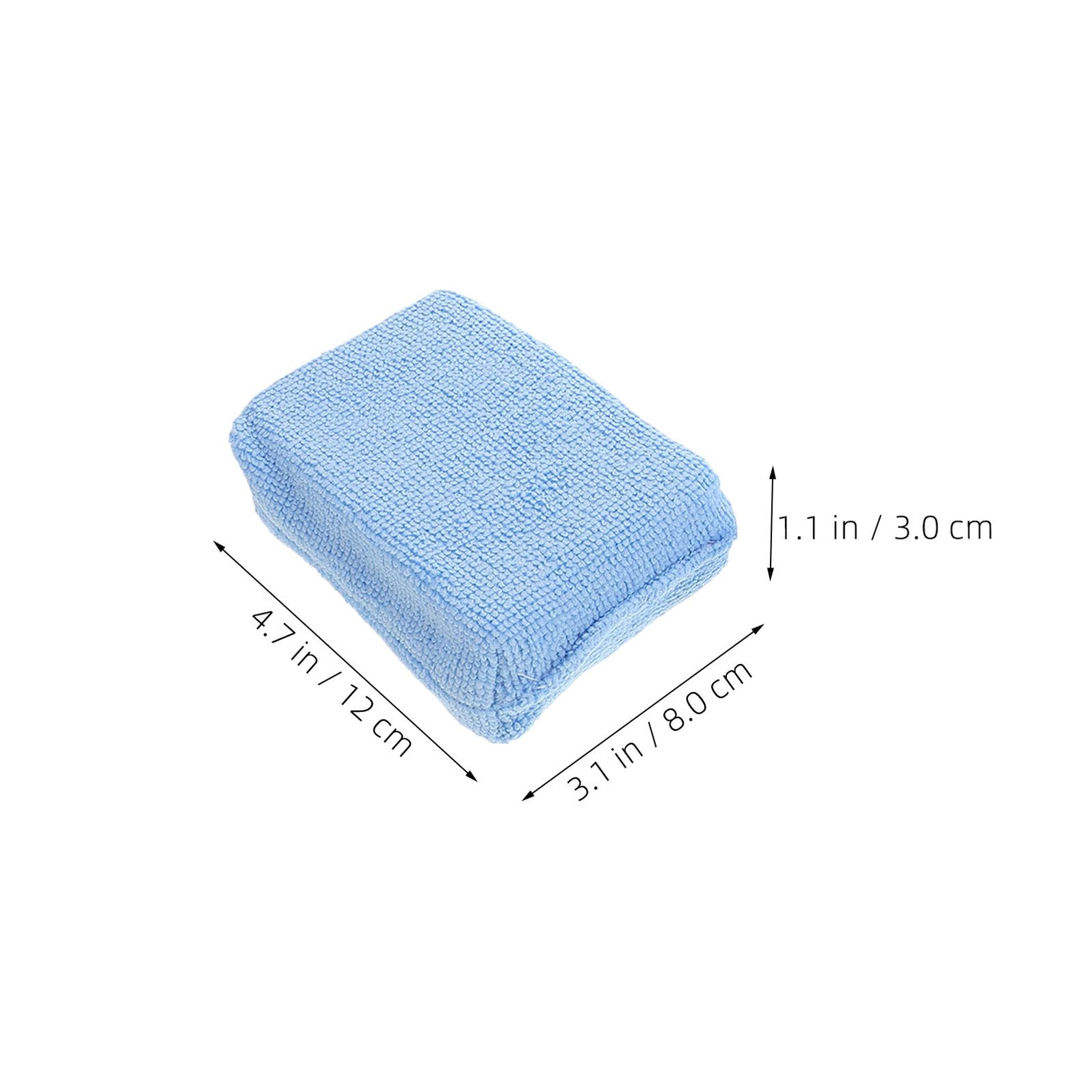 PLAFOPE 10piezas Almohadillas de Aplicación de Cera para Autos Pulidoras de Microfibra Rectangulares para Detalles de Coche Limpieza de Vidrios y Pulido de Neumáticos