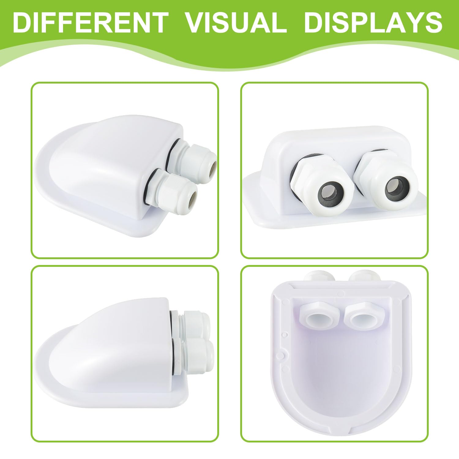 IP68 Pannelli Solari Scatola di Giunzione Impermeabile ABS Pressacavo Doppio Ingresso 6-12mm Confezione da 2