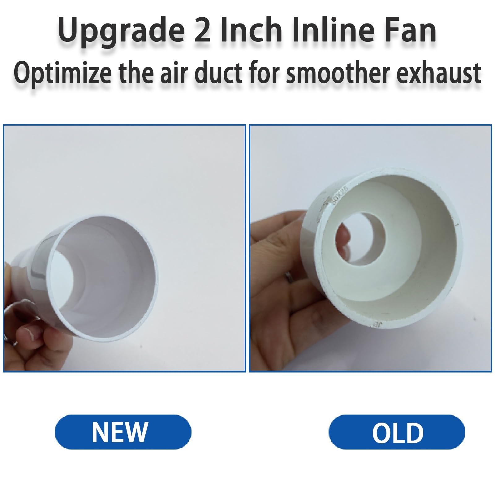Wentylator rzędowy 5.1 cm 12 V DC energooszczędny wzmacniacz HVAC wentylator wentylacyjny z regulacją prędkości na poddasze, warsztaty, piwnice i łazienki - 32 CFM