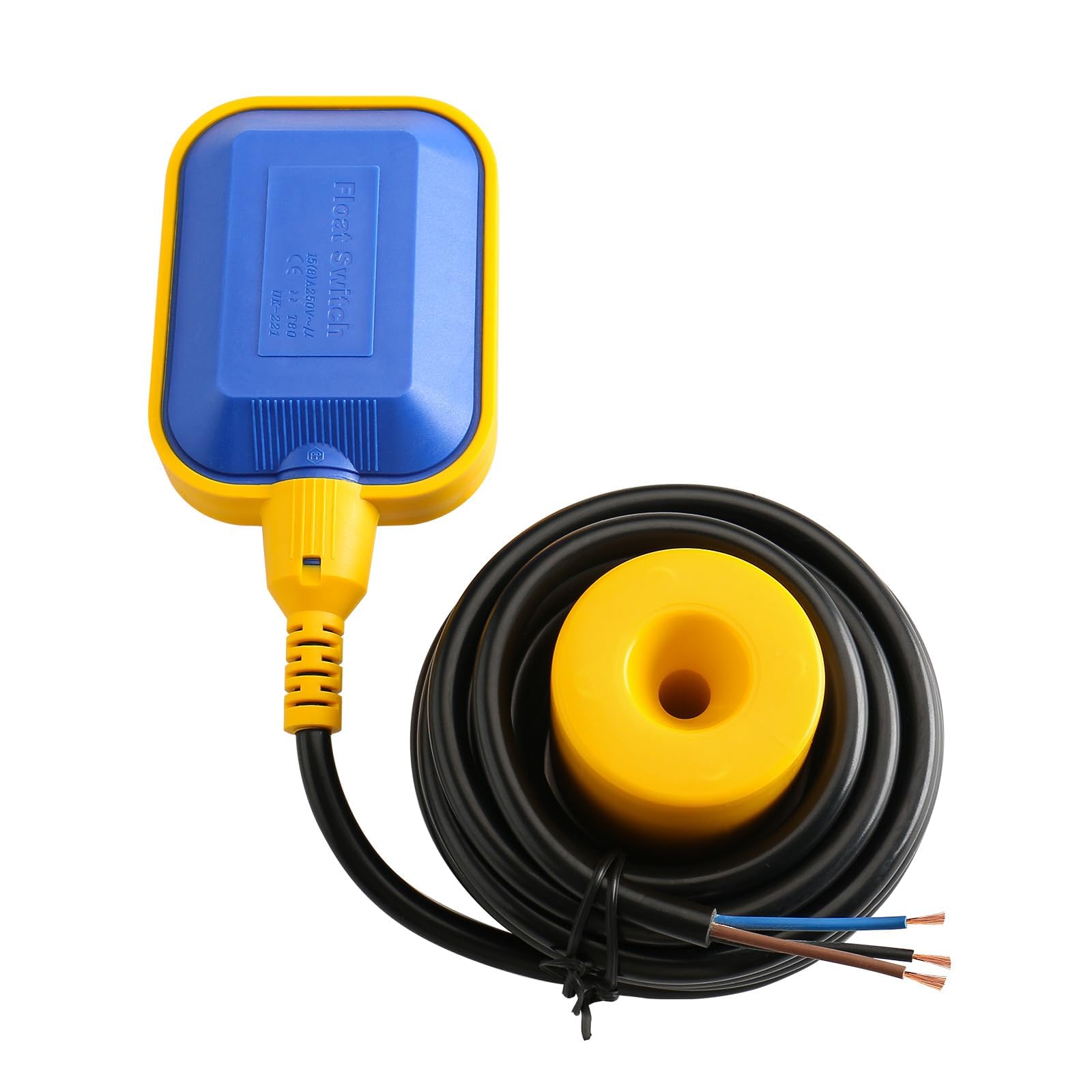 Baomain 4M 13ft Cable Float Switch, Water Level Controller, for Tank Pump, Water Tank or Sewage System On Auto Pilot, with Counterweight