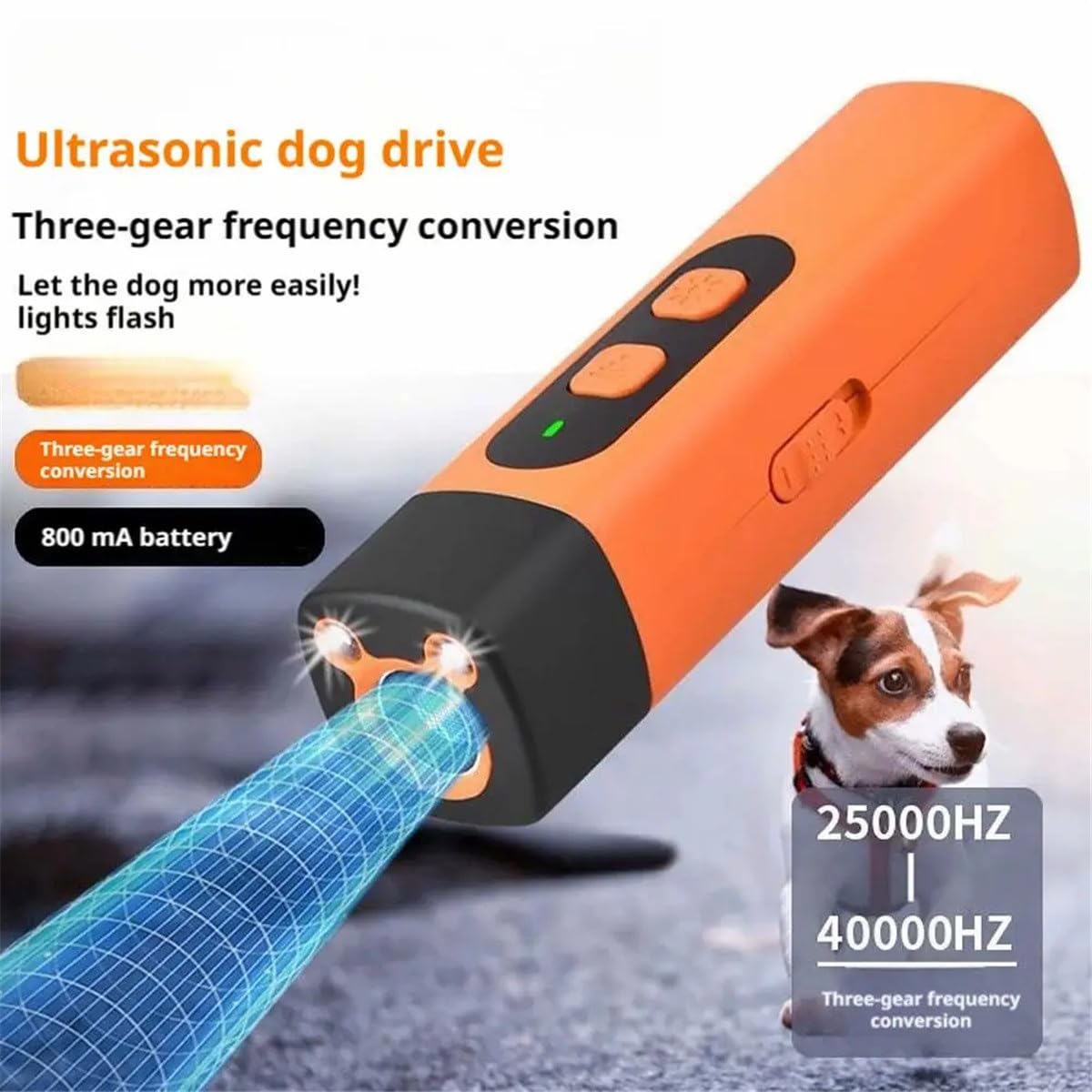 XAUCY Ricaricabile Ultrasuoni Pet Dog Repeller Telecomando Con Torcia LED Repellenti Addestramento Cane Anti Abbaiare Professionale Anti Abbaio Dispositivo Per Cani