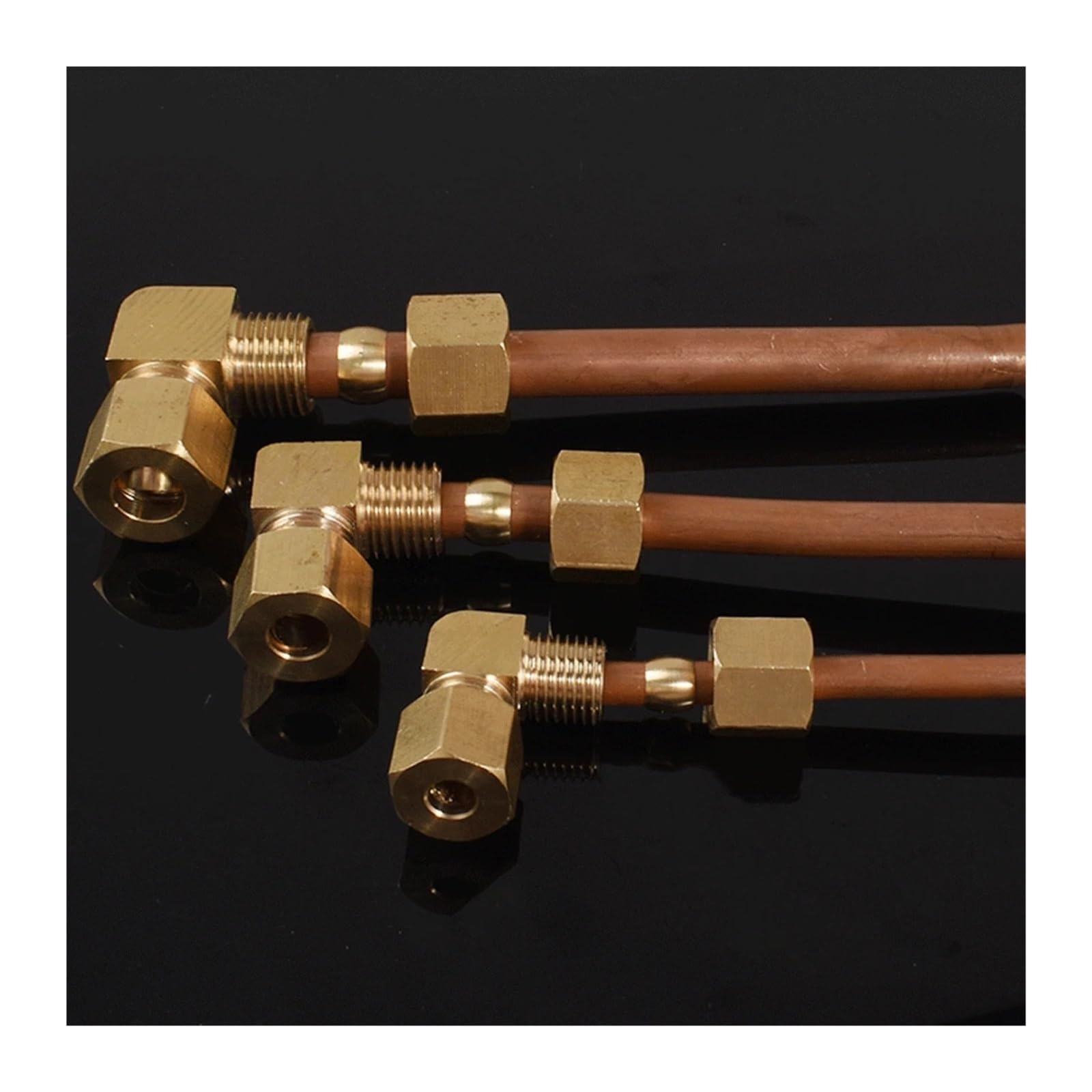 6 8 9,52 10 12 14 15 16 18 20 22 25 28mm tubo de unión de compresión codo OD 90 grados conector de tuberías de latón acoplador aire acondicionado(22mm)