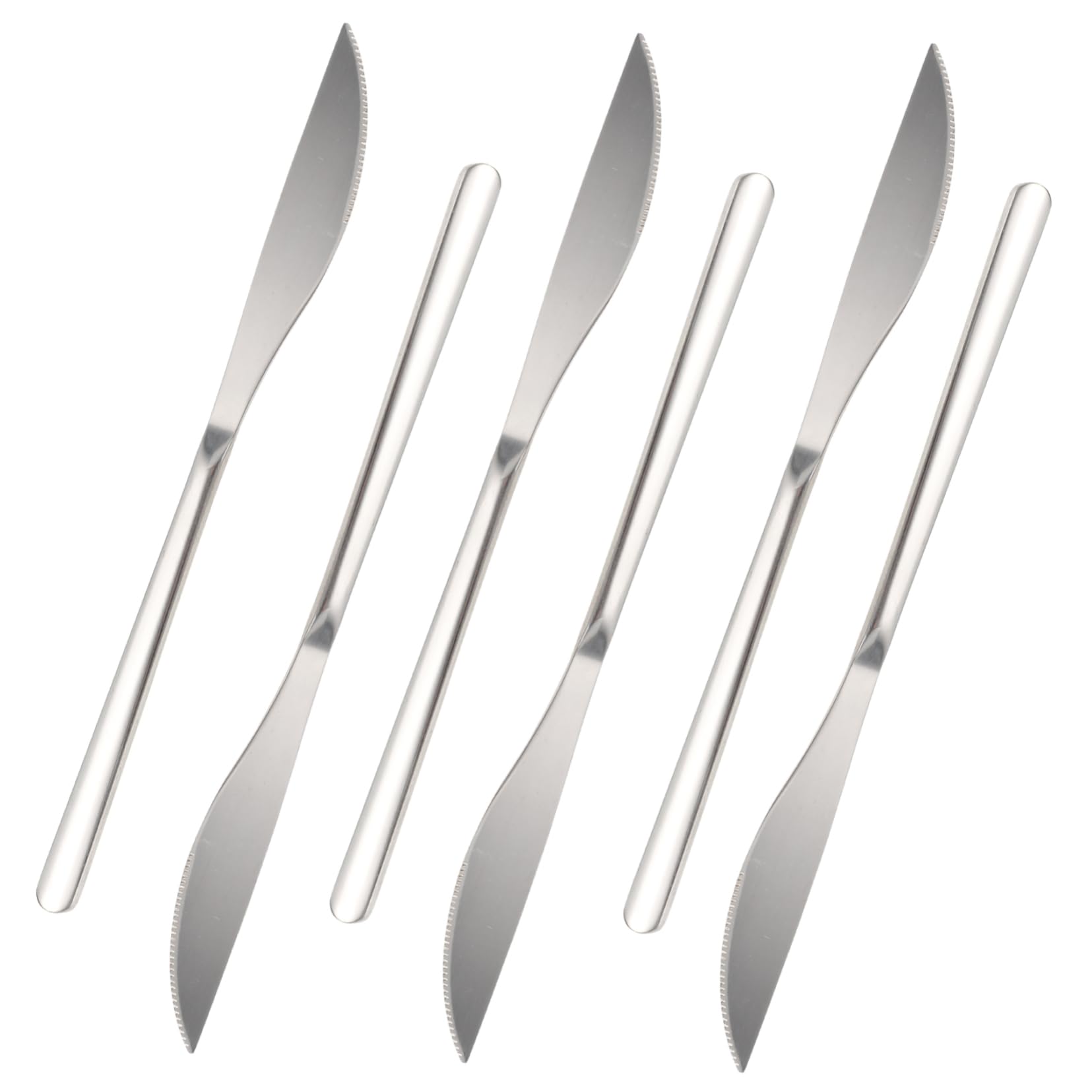 FUNOMOCYA 6pcs Stainless Steel Household Jam Spreader Convenient Steak Cutter Bakery Steak Cutter Ergonomic Steak Cutter Peanut Spreader Multi-function Butter Spreader Tableware