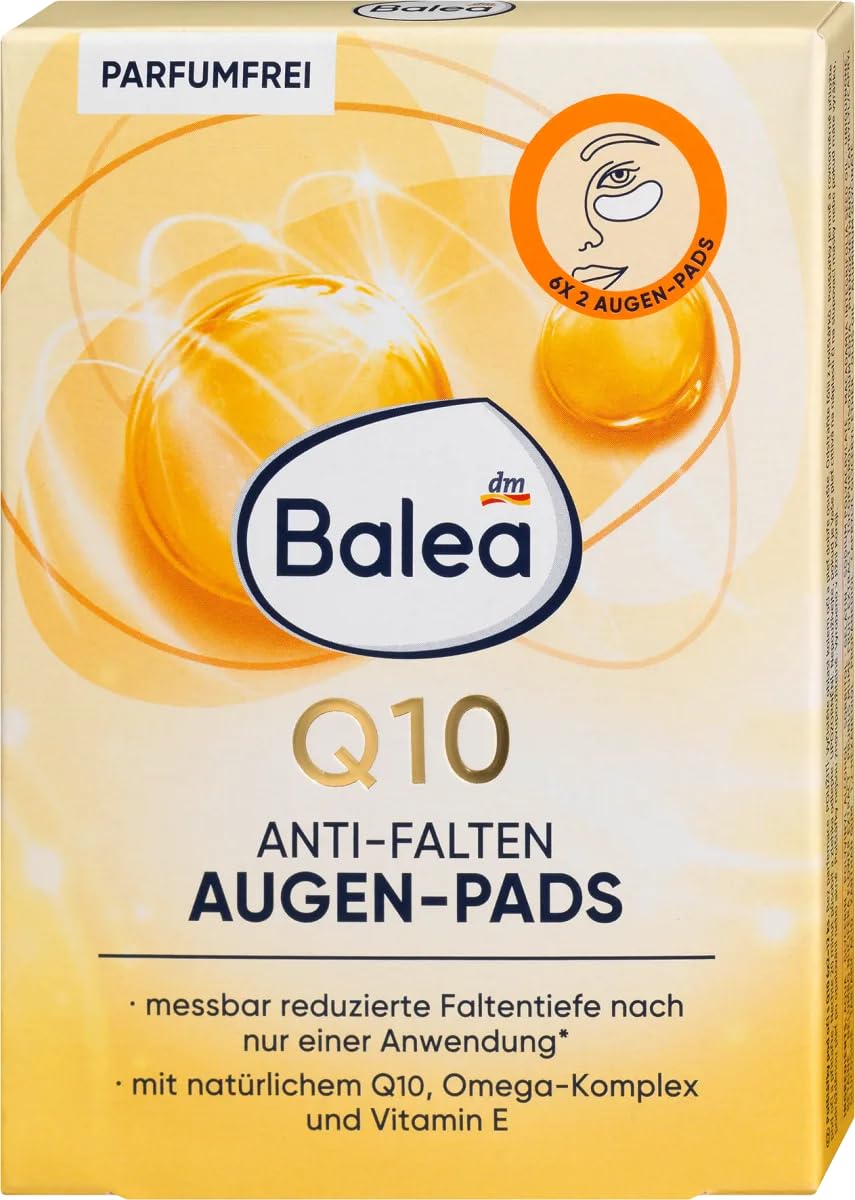 Balea Anti-wrinkle eye pads Q10 (6 works), pack of 12, 12 count (Pack of 1)