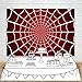 Super Hero Spiderman Themed Birthday Backdrop Boy 7x5ft White Spider Web Red Background for Cosplay Party Vinyl Photography Backdrop for Kids Picture Photoshoot