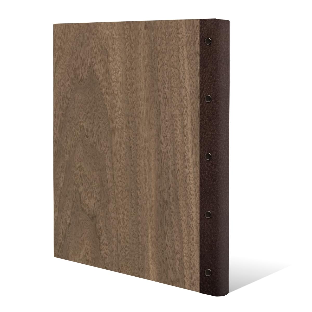 Personalisiertes Stammbuch Hochzeit aus echtem Holz mit Leder Rücken A5 oder A4 inkl. vorgedruckten Seiten - Liebesbaum