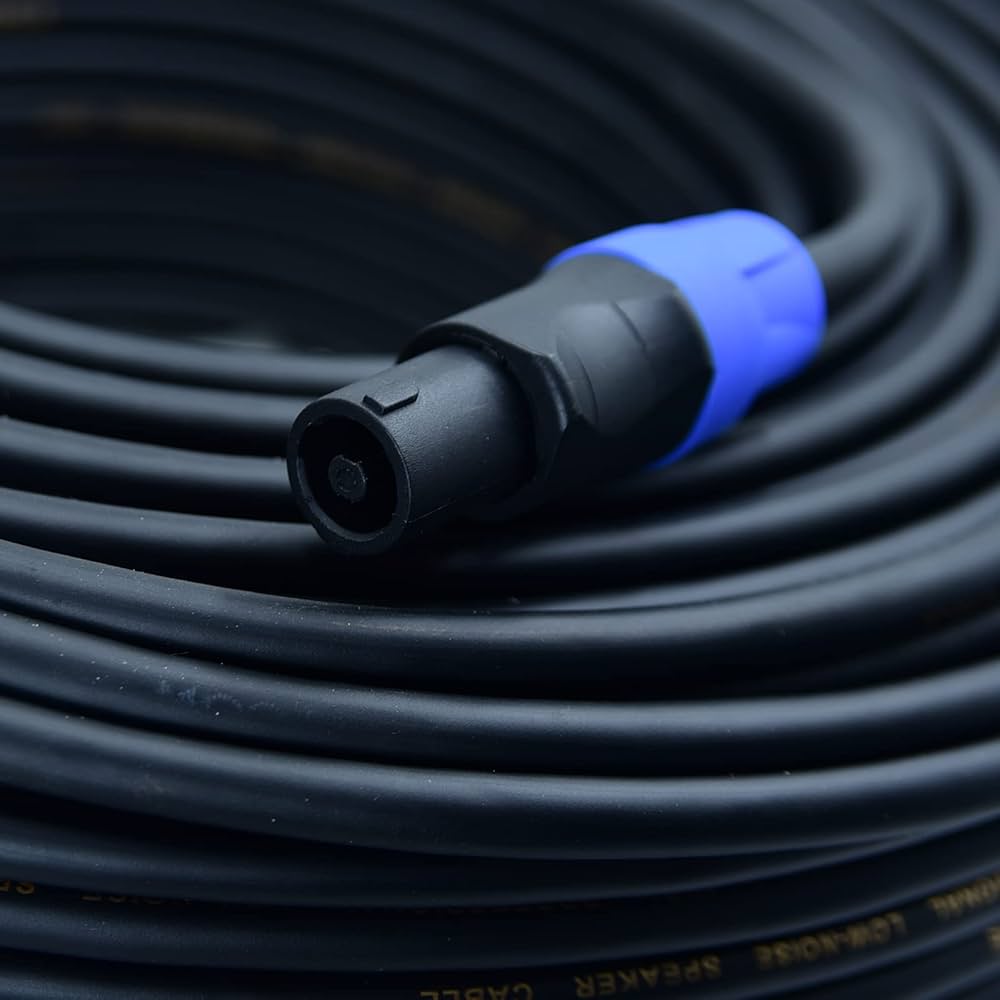 Speakon Cable Heavy Duty 2 Pack Pro Speakon To Speakon Male Speaker Wire Lock Cable Pair 13awg Patch Professional Audio Cable Cord With Nl4 Nl4fc Port Connector For Para Bocinas De Dj