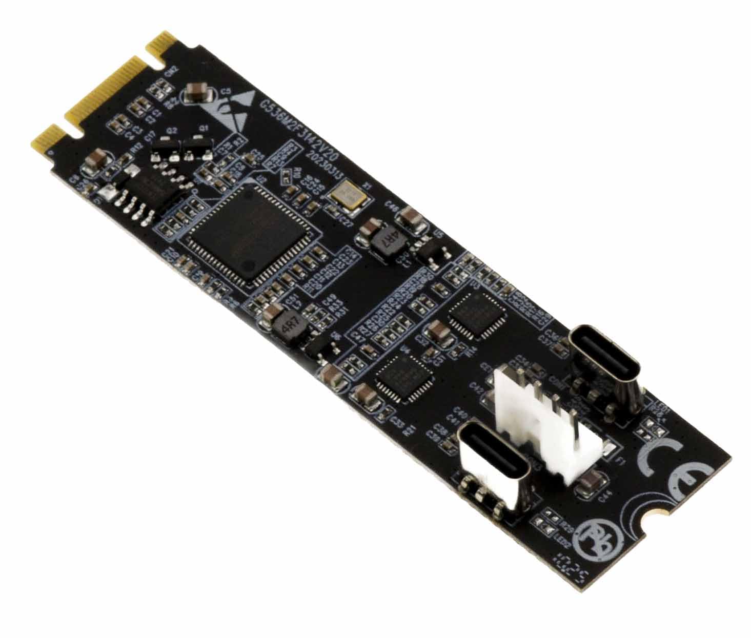 KALEA-INFORMATIQUE Carte M.2 M-Key 2 USB-C 10G ASM3142 | Carte M2 vers 2 ports USB C 10 Gbit/s avec chipset ASM3142