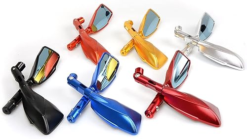 Miniatura 6 de Espejo M8 M10 Aluminio CNC Motocicleta Retrovisor Espejo Lateral Para Kawasaki VERSYS 650 ER6N Er6f Ninja 300 250r Z750 Z800 Z900 (Color Azul,