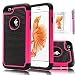 EC Hybrid Dual Layer Armor Case for Apple iPhone 6S / 6 - Hot Pink / Black
