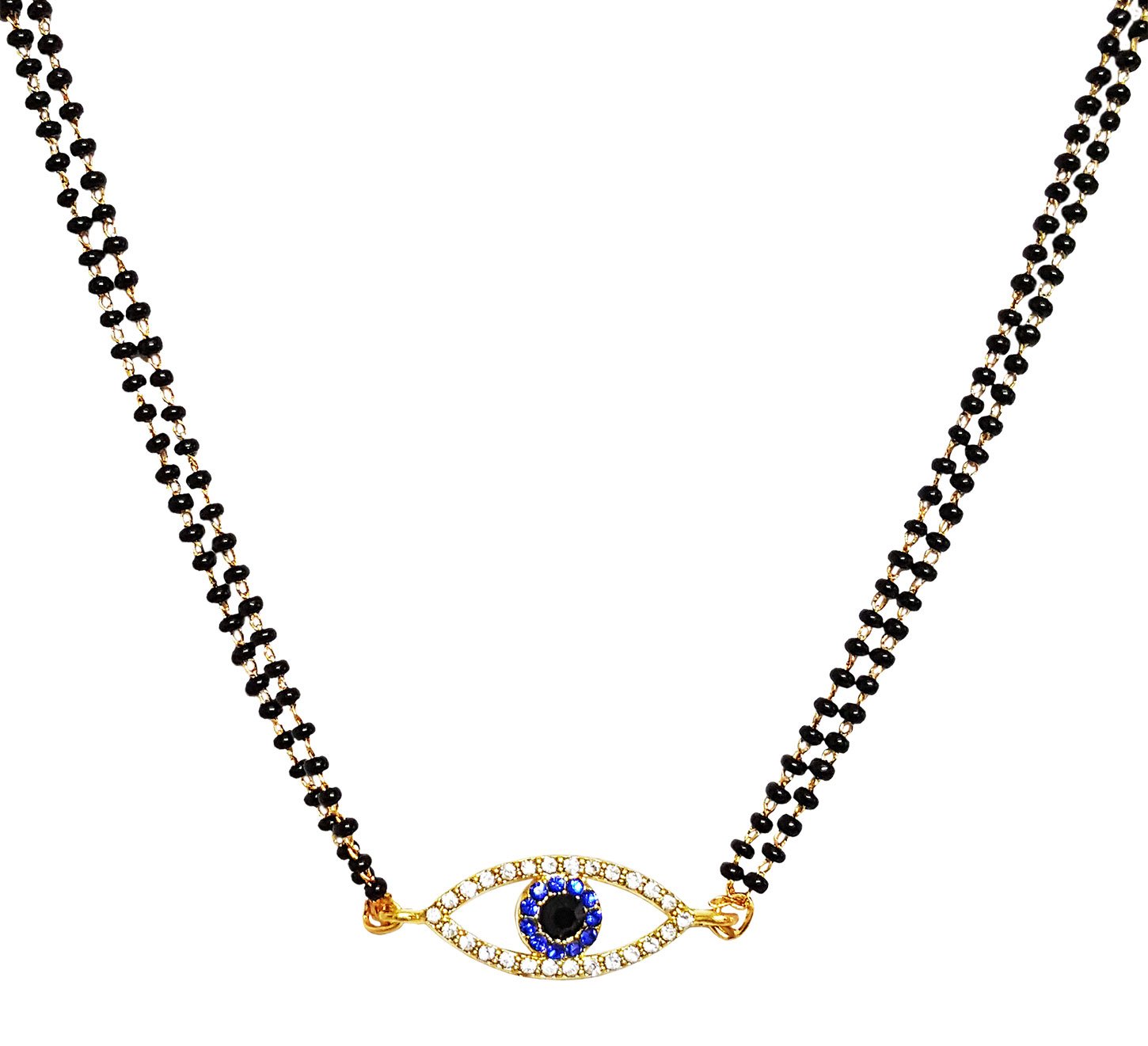 Mehrunnisa Contemporary Crystal Turkish Evil Eye Mangalsutra Necklace for Women (JWL1454) (B01N9BYC9F) Amazon Price History, Amazon Price Tracker