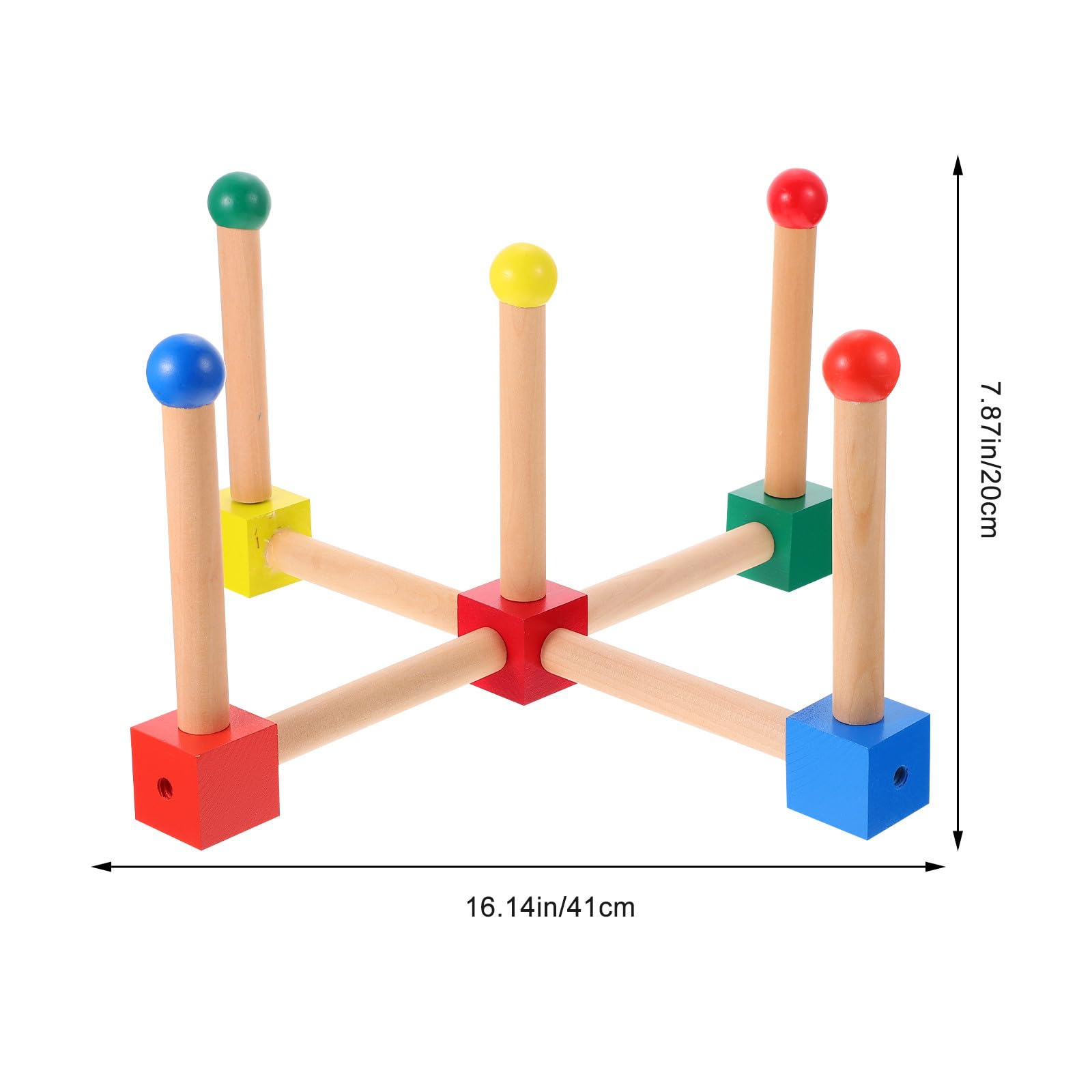 Toyvian Garten Quoits Satz für Interaktives Ringwurfspiel zur Konzentration und Koordination Outdoor für Draußen Zufällige Farbe