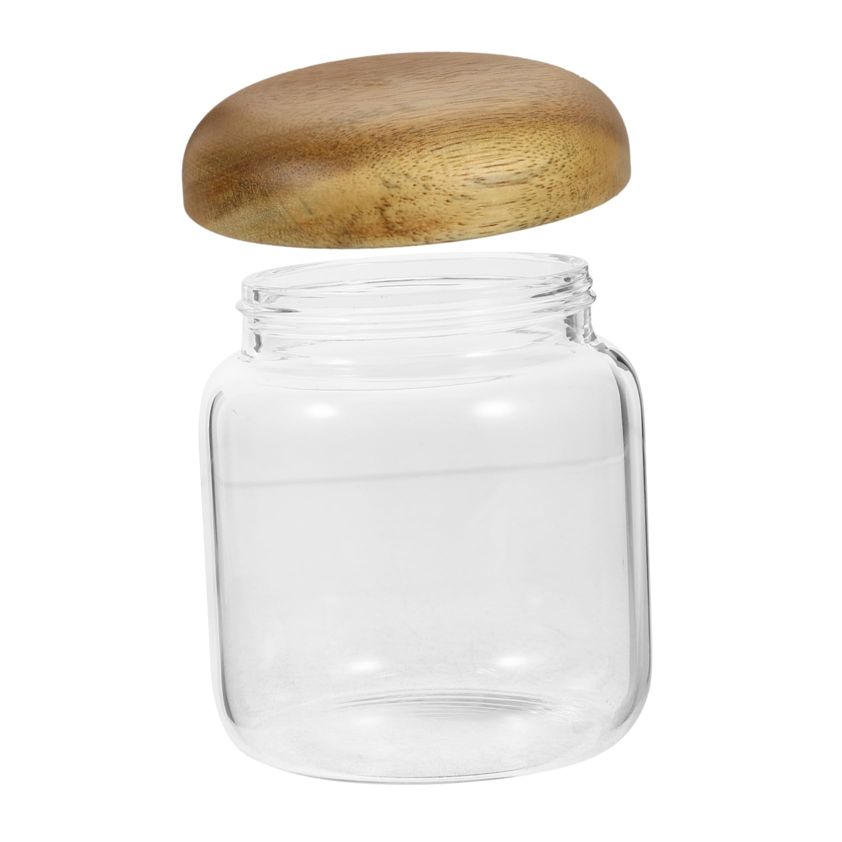 Unomor Honeydispenser for Kitchen Honey Jar Ml Airtight Glass Honey Pot Wooden Lid