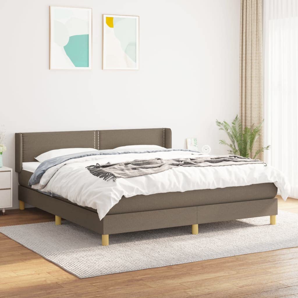 Cama con Colchón de Muelles Ensacados y Cabecero Ajustable, Soporte de Dureza Media para Espalda y Protector de Tela Transpirable, Base de Descanso Estable y Duradera
