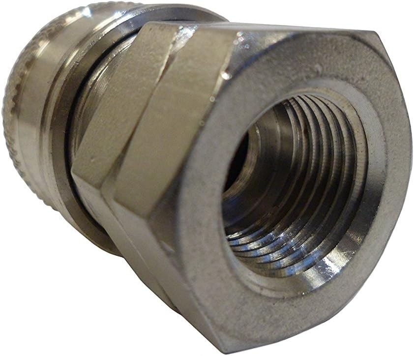 Ultimate Washer UW11-PA82EG Female Coupler, 1/4-Inch, Stainless Steel, 2-Pack (1/4)