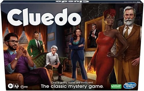 Cluedo - Juego de mesa para niños de 8 años en adelante, clásico reinventado para 2-6 jugadores, juegos misteriosos de detectives, tiempo en familia