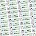 Sunnywall® Namensaufkleber Pinguin Namen Sticker Aufkleber Sticker für Kinder Schule Kindergarten 60 Stück - 4,8x1,6cm