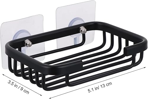 Miniatura 5 de 1 juego de jabonera de pared bandeja escurridor de jabón montado en la pared Soporte de jabón de baño Bandeja de secado Fregadero Estante de pared