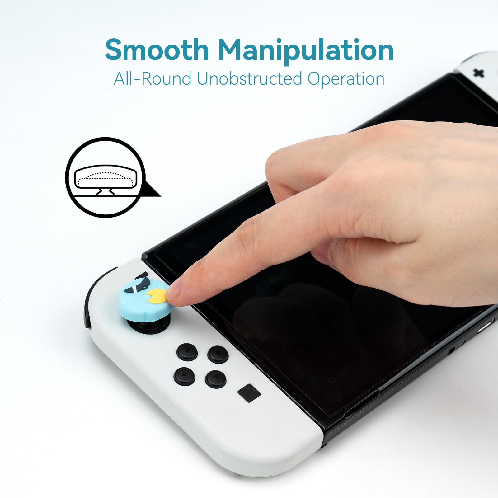 Amazon.com: WISHAVEN Cute Joycon Thumb Grip Caps Compatible