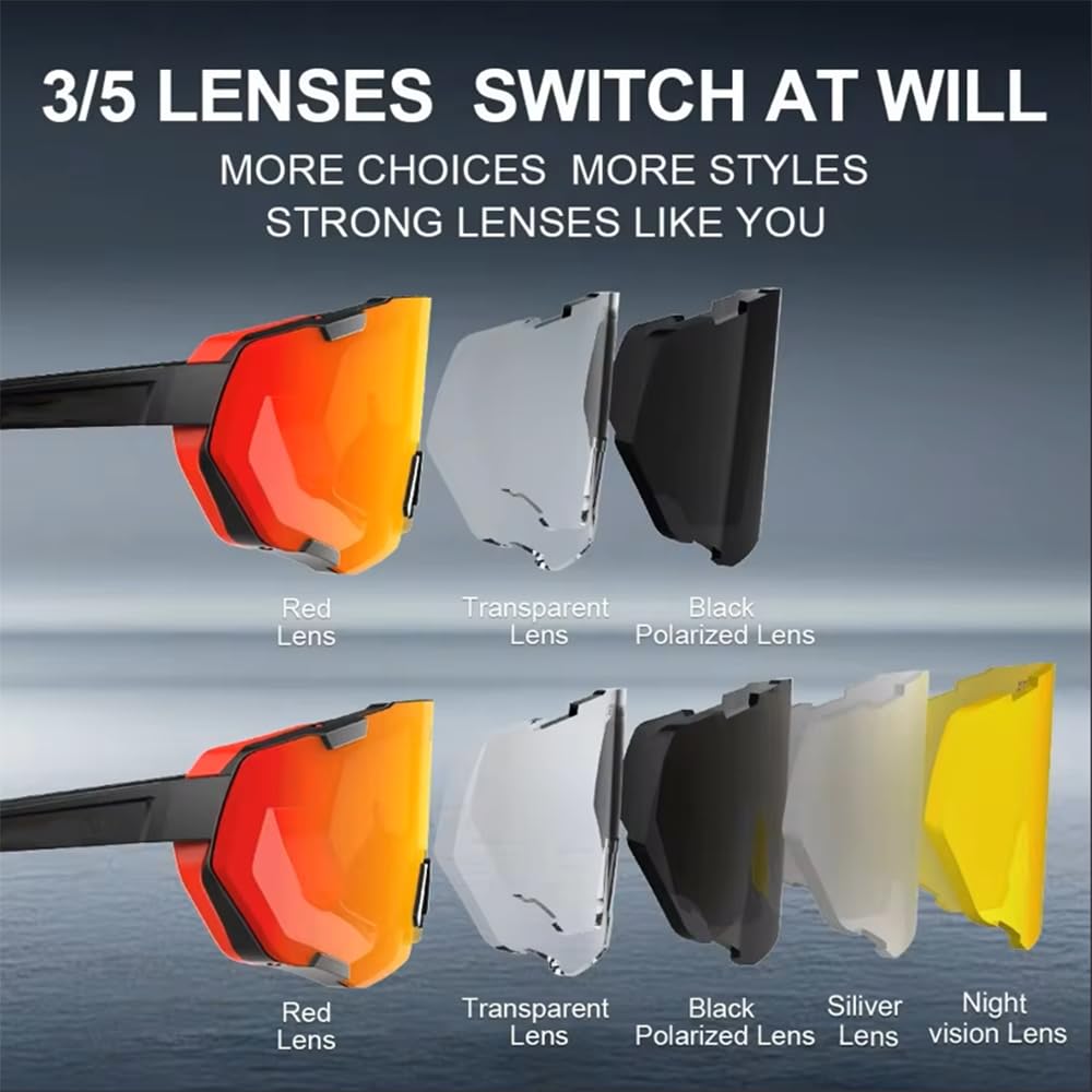 Lunettes De Cyclisme Photochromiques Lunettes De Soleil Polarisées pour Vélo Sports Cyclisme Running Driving Fishing Glasses
