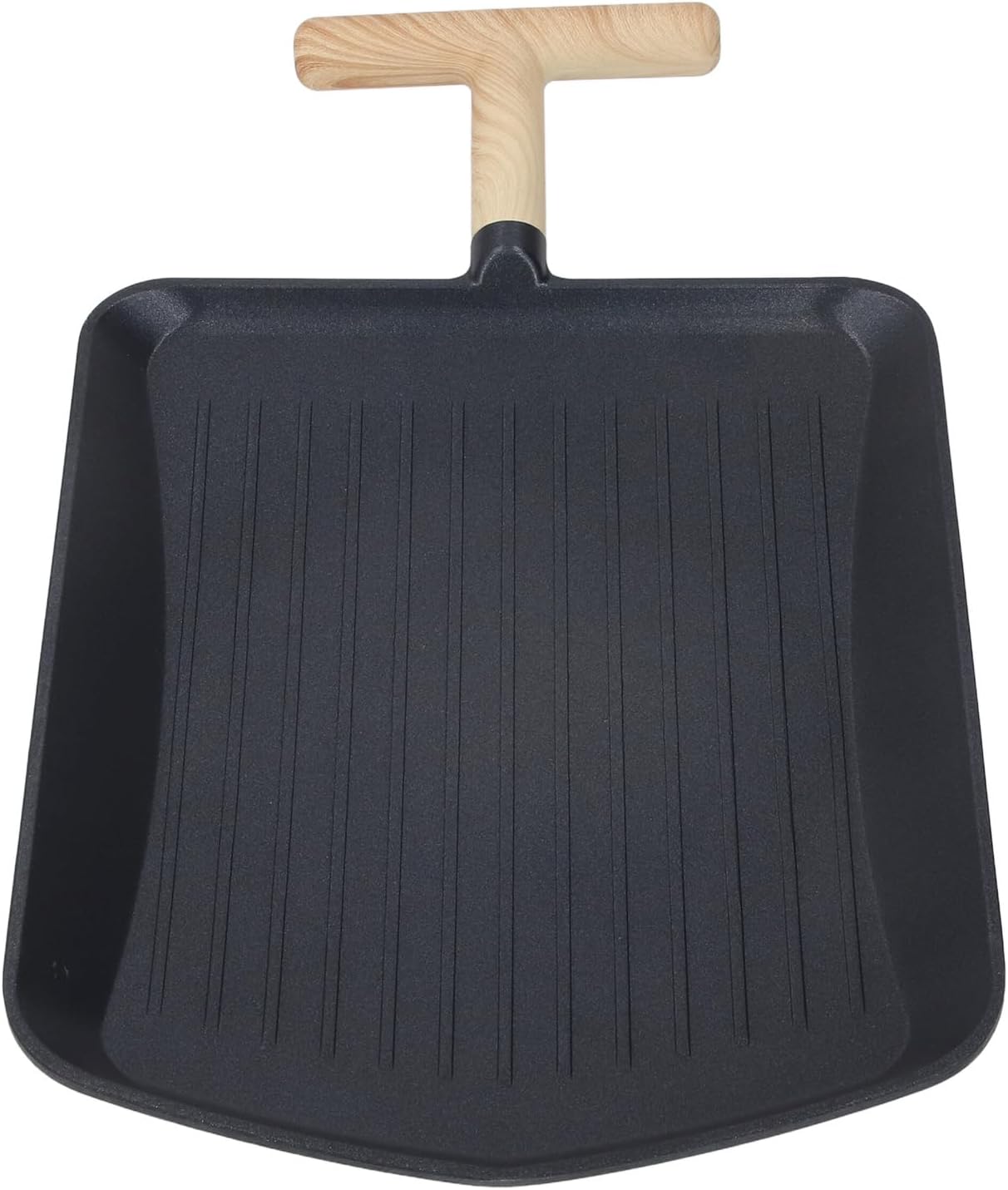 Square Grill Pan, 34.5cm x 28.5cm Aluminum Alloy Griddle Pan with Handles, Uniform Heating Grill Frying Pan, Barbecue Griddle Plate for Indoor Cooking Outdoor BBQ Accessories