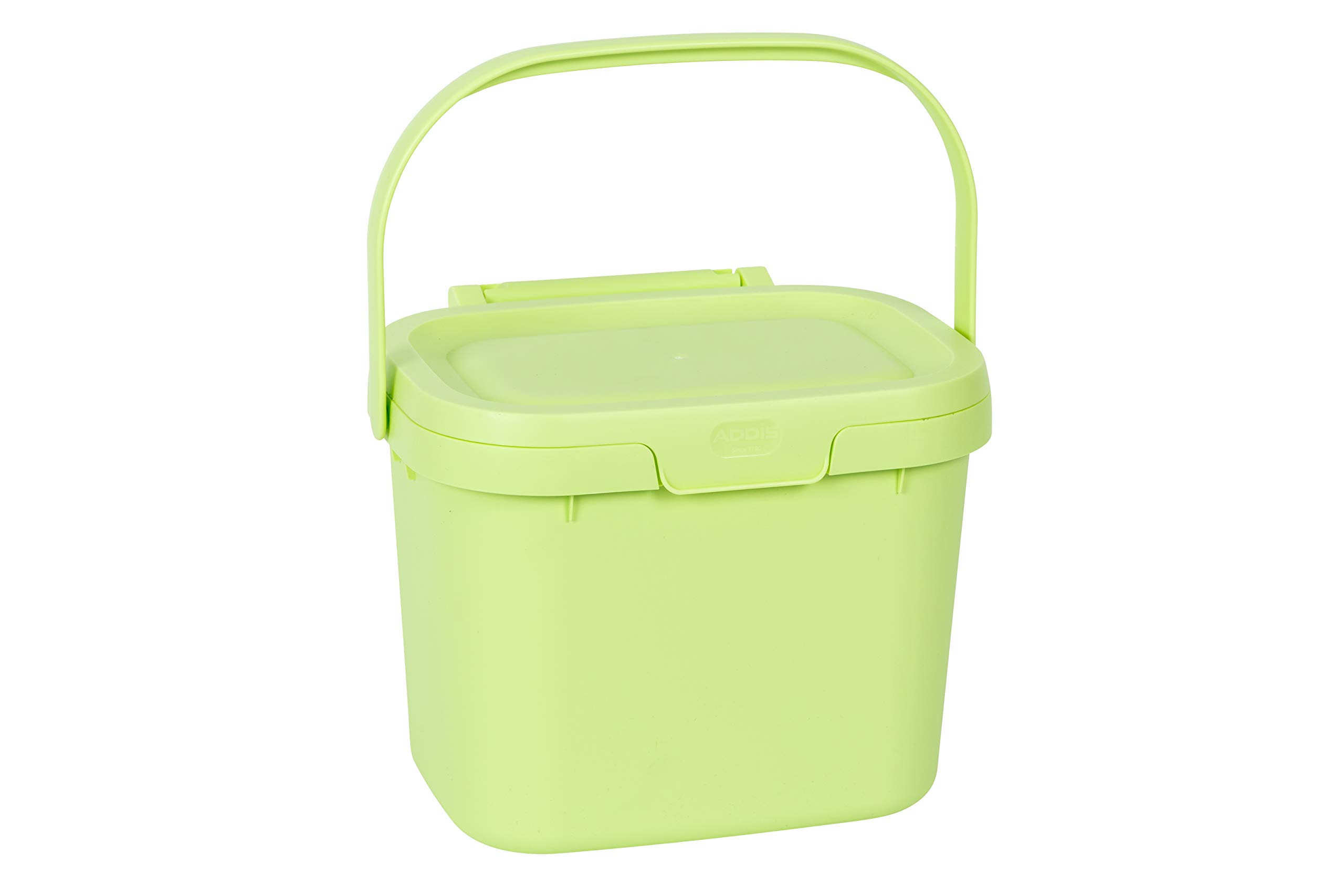 Addis 518536 Everyday Kitchen Food Waste Compost Caddy Bin, 4.5 Litre, Mint Green